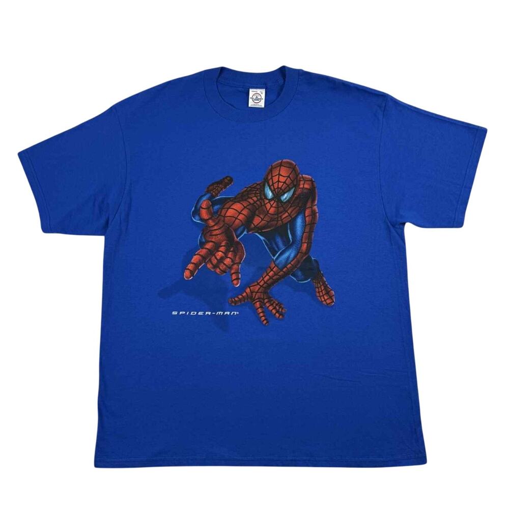 Vintage Spiderman Marvel Superhero Comic Movie 3D Promotion 2000s Shirt Size XL